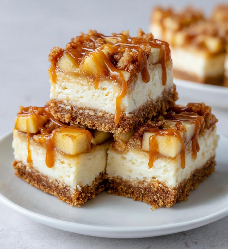 caramel apple cheesecake bars recipe