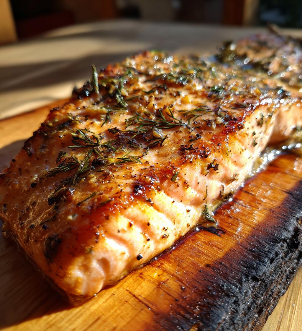 cedar plank salmon