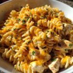 cheesy cajun garlic chicken rotini skillet
