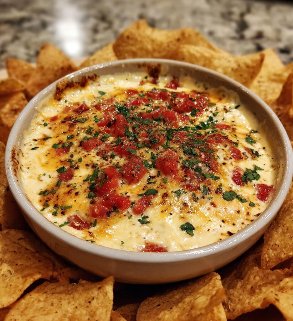 cheesy rotel ranch queso