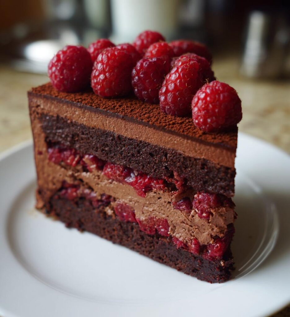 chocolate raspberry mousse cake