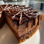 chocolate spiderweb cheesecake no bake