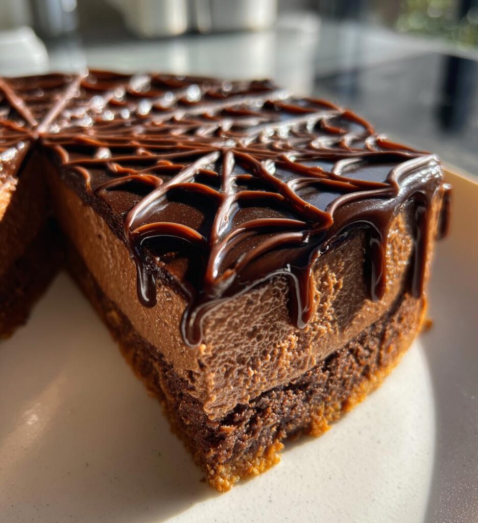 chocolate spiderweb cheesecake no bake