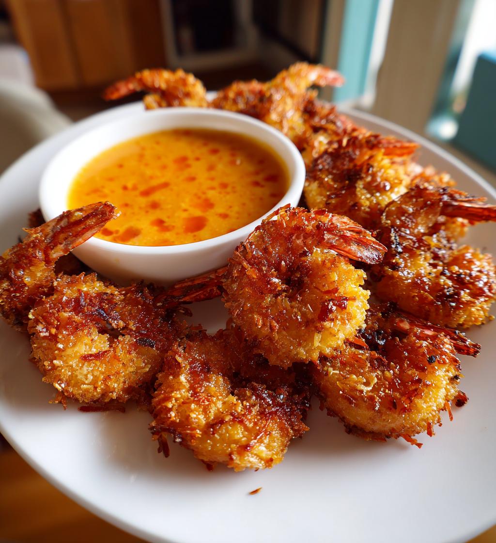 coconut shrimp with sweet chili mayo