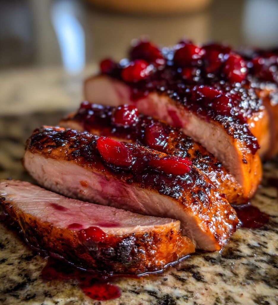cranberry orange glazed turkey breast