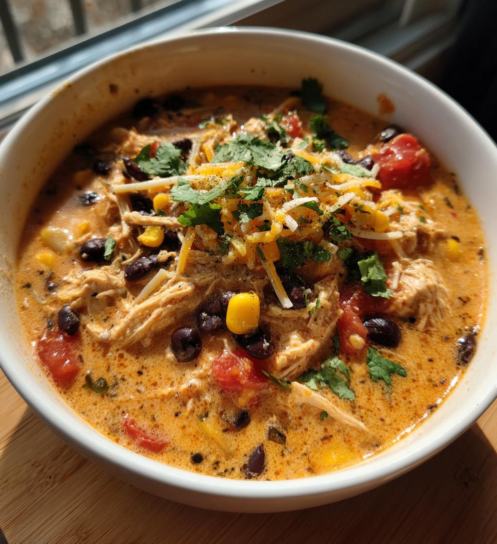 creamy chicken taco soup