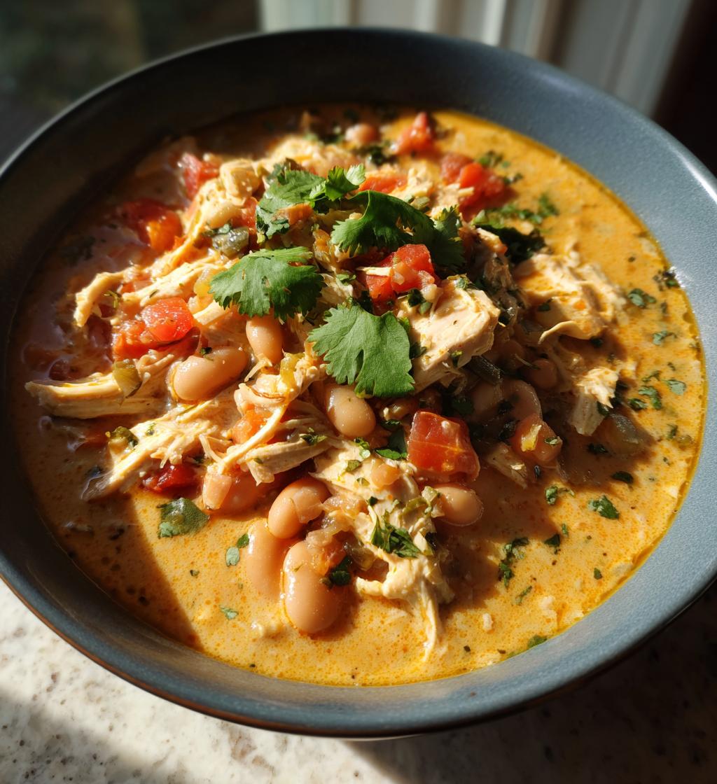 creamy white bean chicken chili