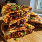 crispy black bean quesadillas
