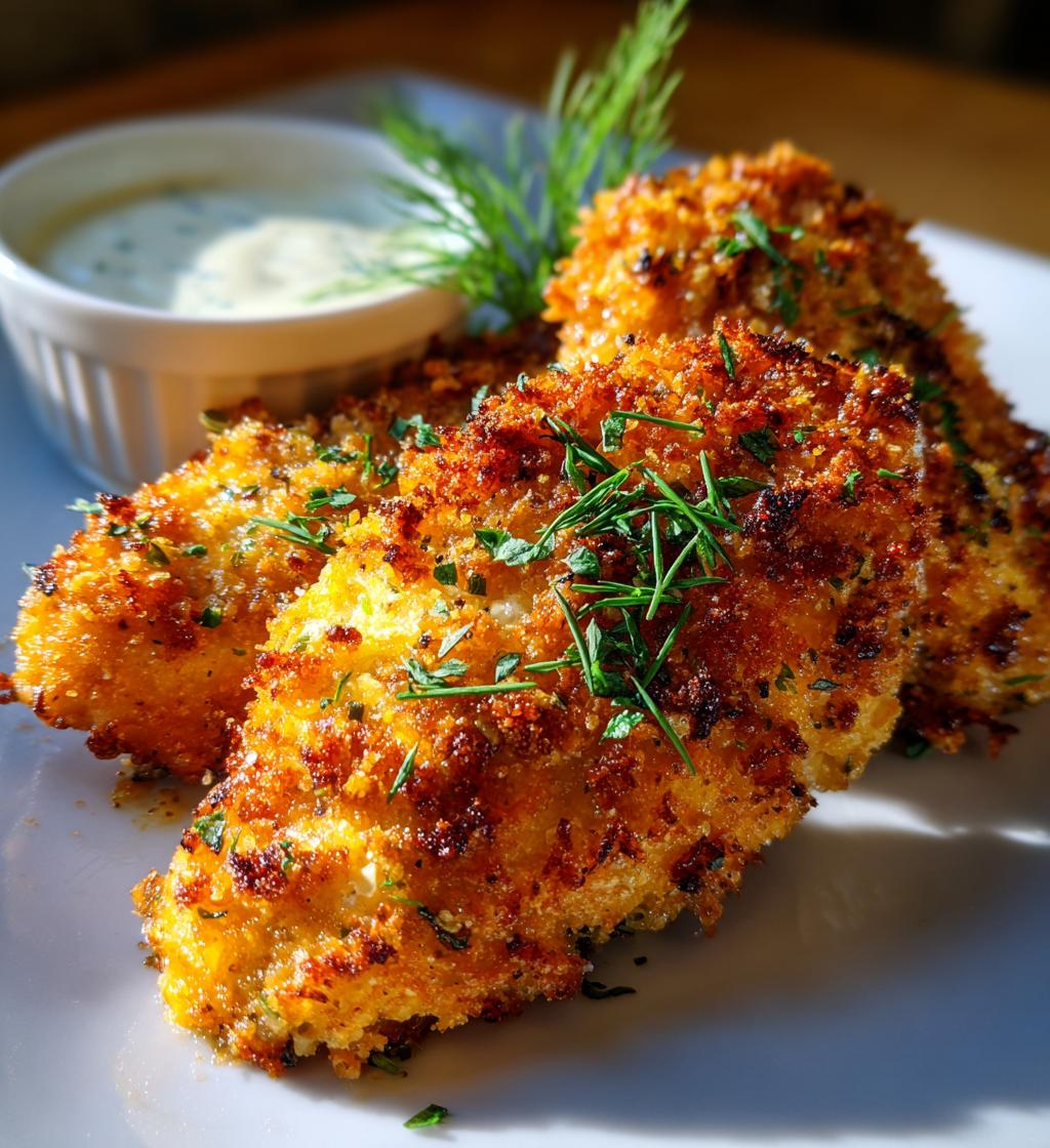 crispy dill pickle parmesan chicken