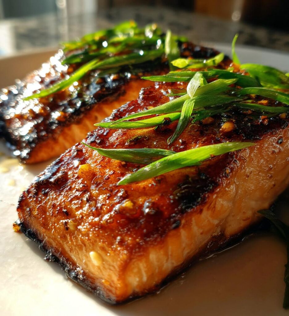 crispy honey garlic glazed salmon recipe