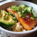 crispy salmon and rice bowl recipe