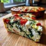 crustless spinach tomato feta quiche