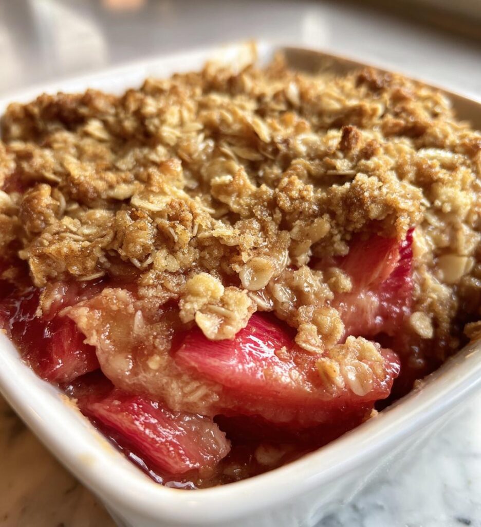 easy rhubarb crisp