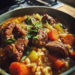 flavor packed crockpot beef barley soup