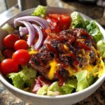 grilled juicy burger bowls