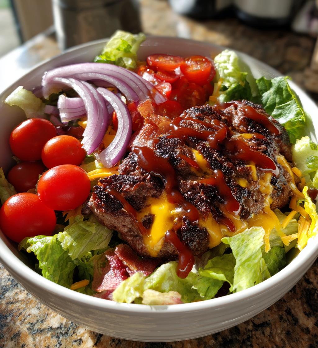 grilled juicy burger bowls