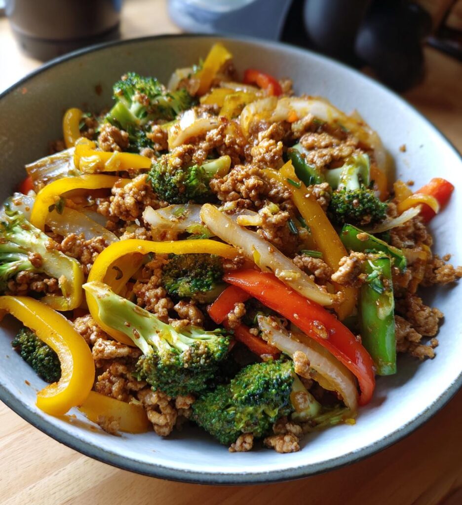 ground chicken stir fry