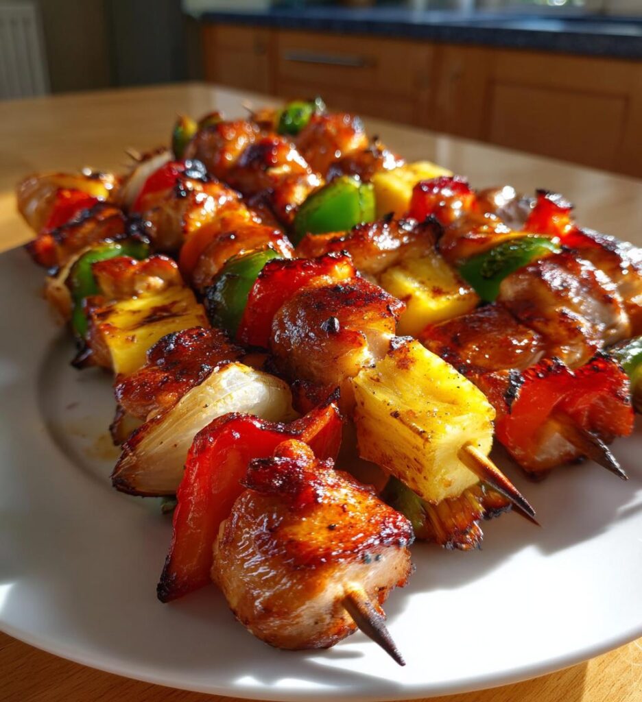 hawaiian chicken skewers