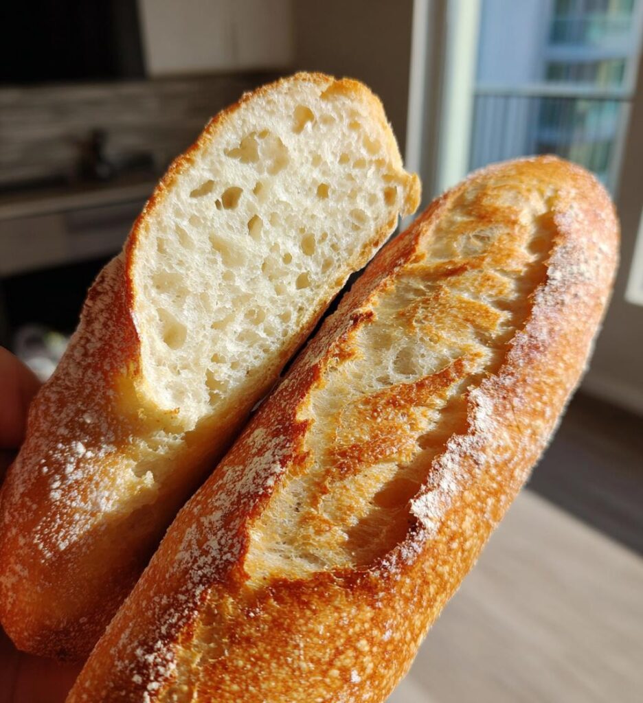 homemade baguette