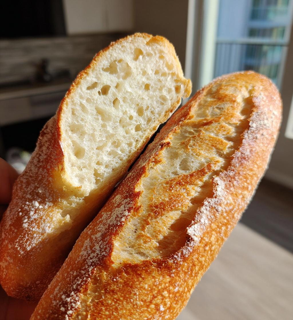 homemade baguette