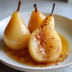 honey poached pears dessert