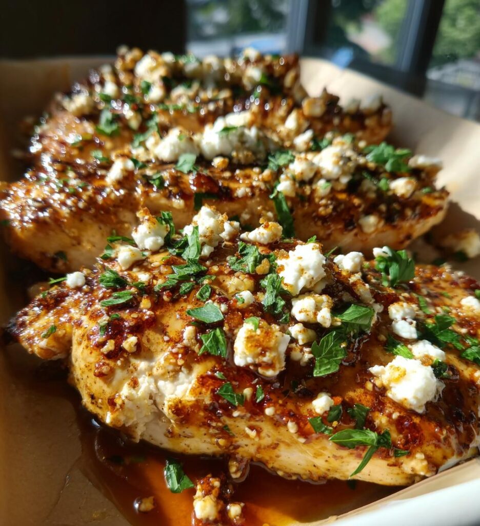 hot honey feta chicken