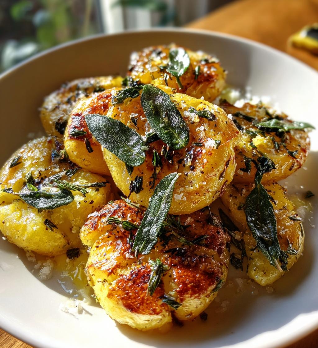 incredible smashed potatoes with sage butter recipe