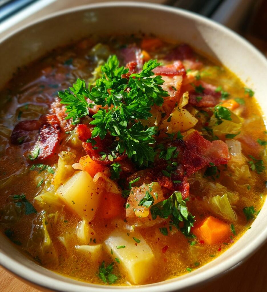 irish bacon cabbage and potato soup