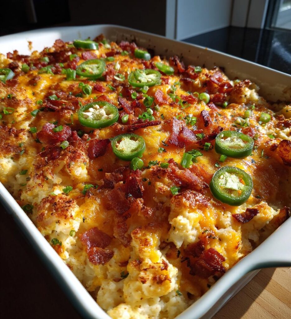 keto jalapeno popper casserole