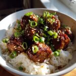 korean bbq meatball rice bowls