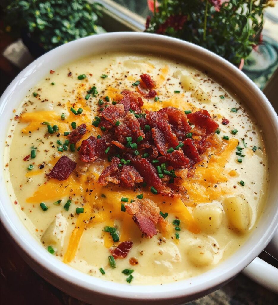 loaded potato cheese soup recipe