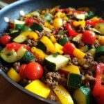 mediterranean ground beef stir fry quick dinner recipe