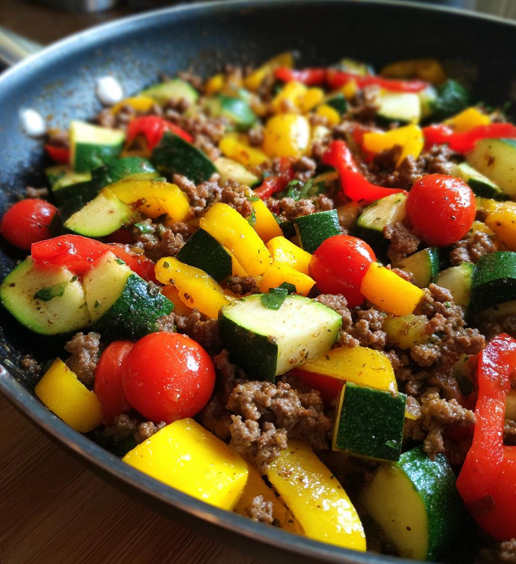 mediterranean ground beef stir fry quick dinner recipe