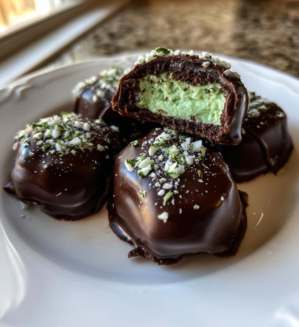 mint oreo truffles