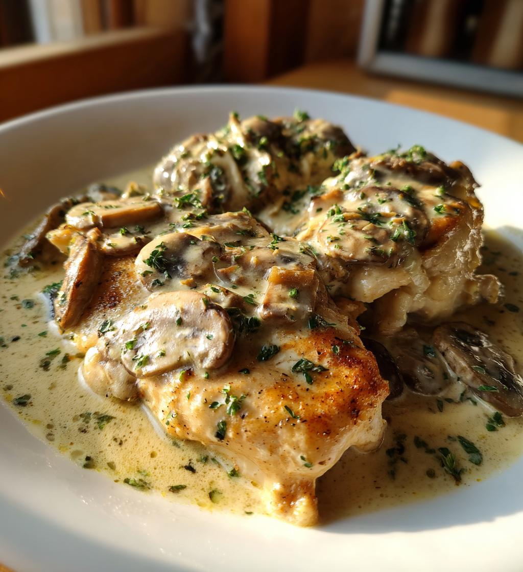 mushroom asiago chicken