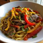 pepper steak pasta