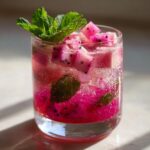 pink dragonfruit pineapple rum fizz recipe