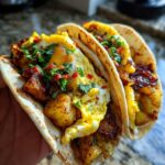 potato egg cheese taco