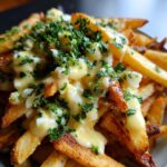 poutine with hollandaise sauce