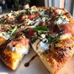 prosciutto and honey burrata pizza