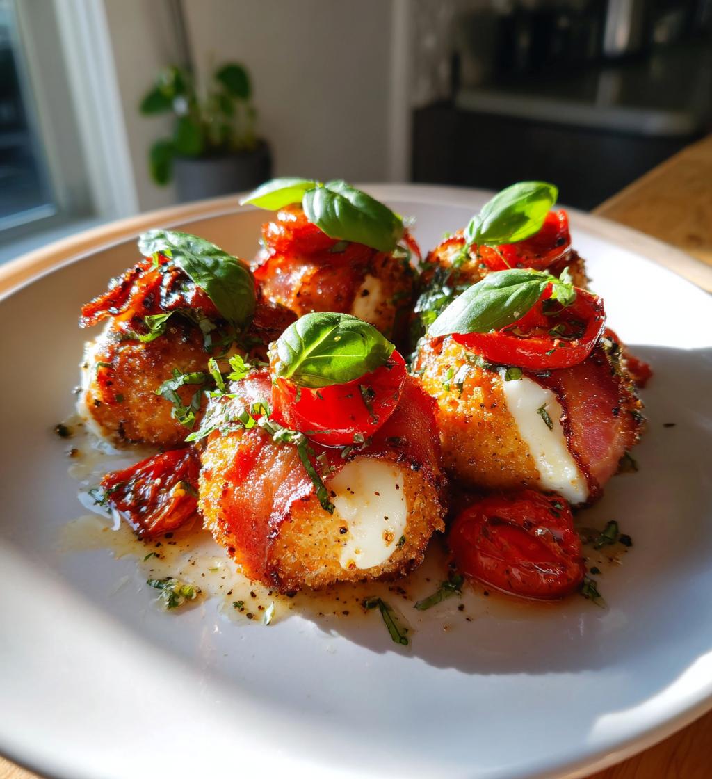 prosciutto wrapped mozzarella bites