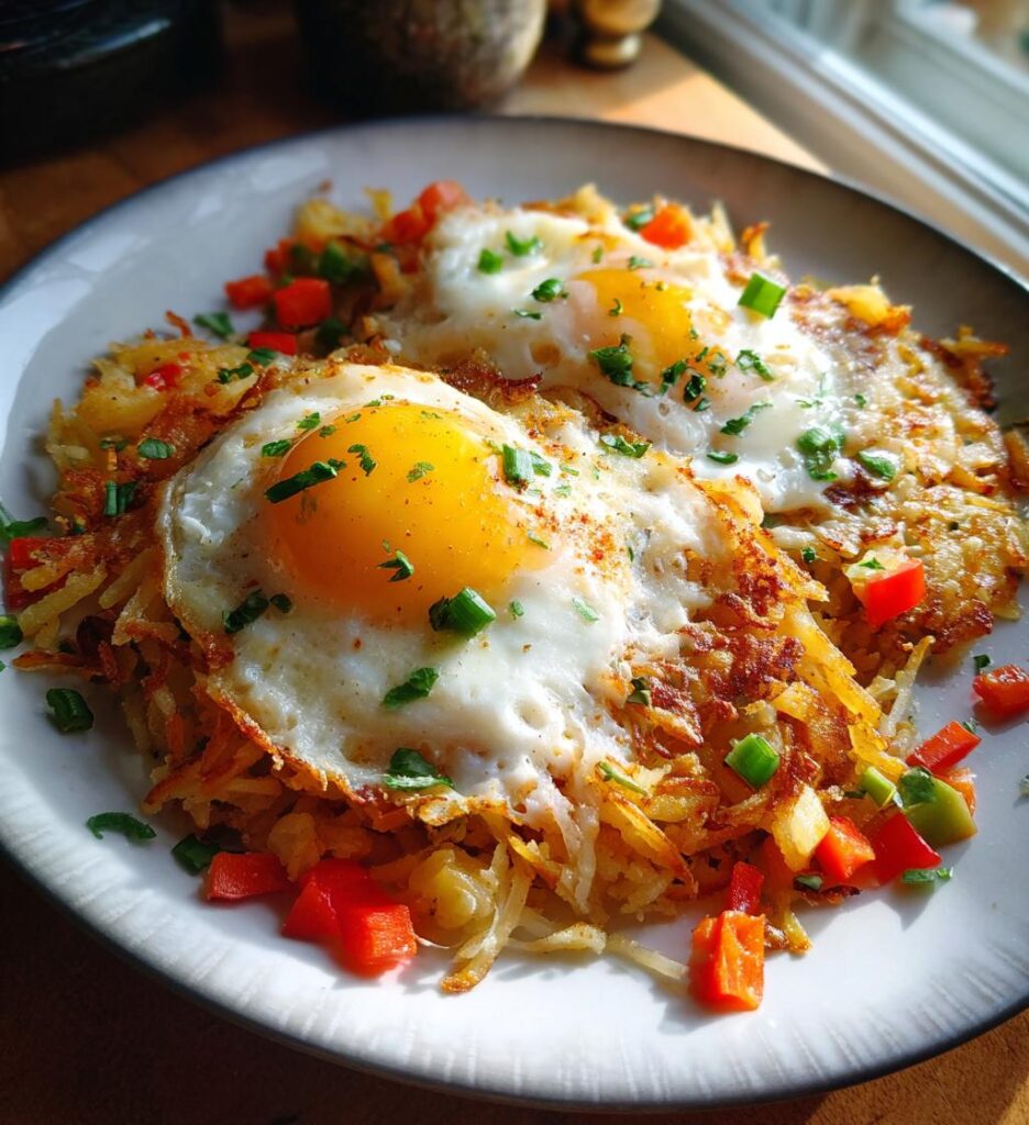 protein breakfast loaded hash browns