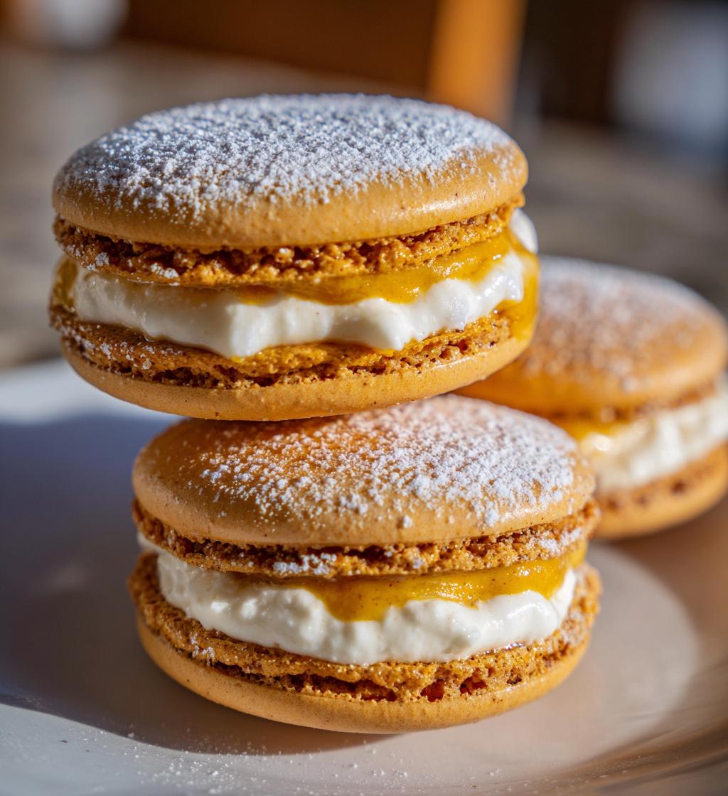 pumpkin pie macarons