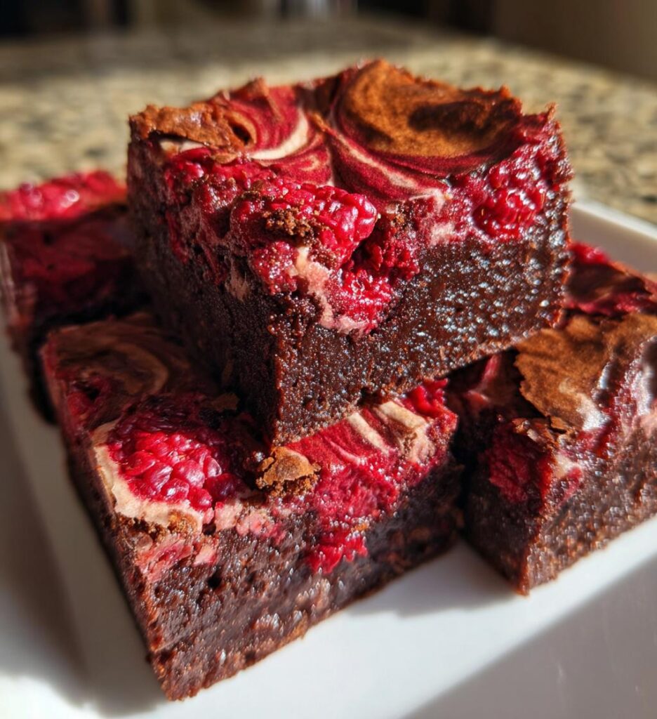 raspberry swirl brownies