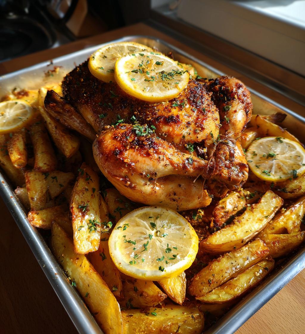 roasted chicken and potatoes recipe
