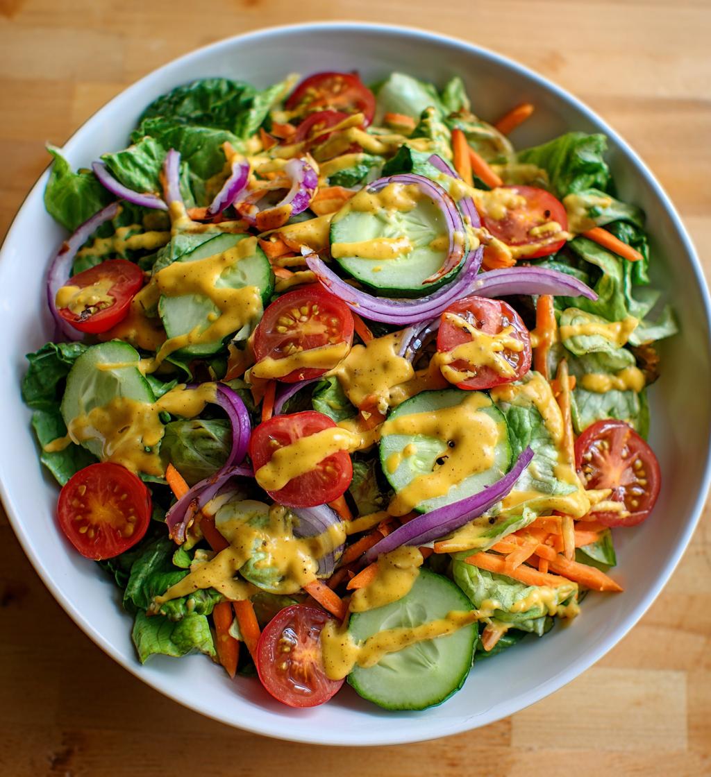salad with honey mustard dressing
