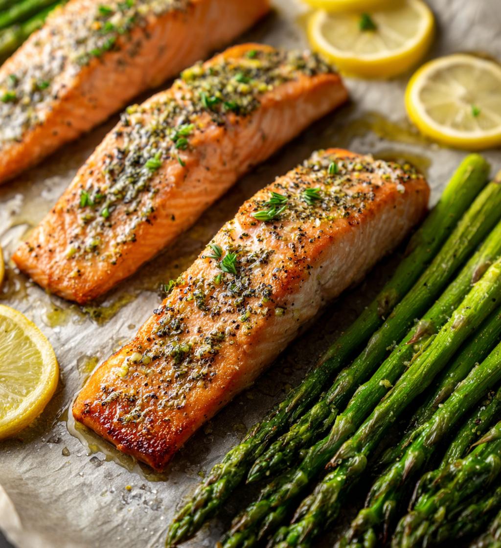 sheet pan salmon and asparagus