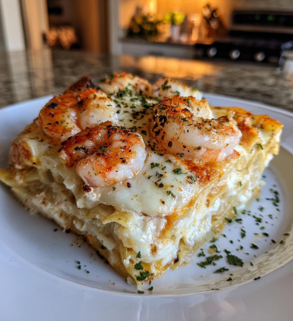 shrimp scampi lasagna