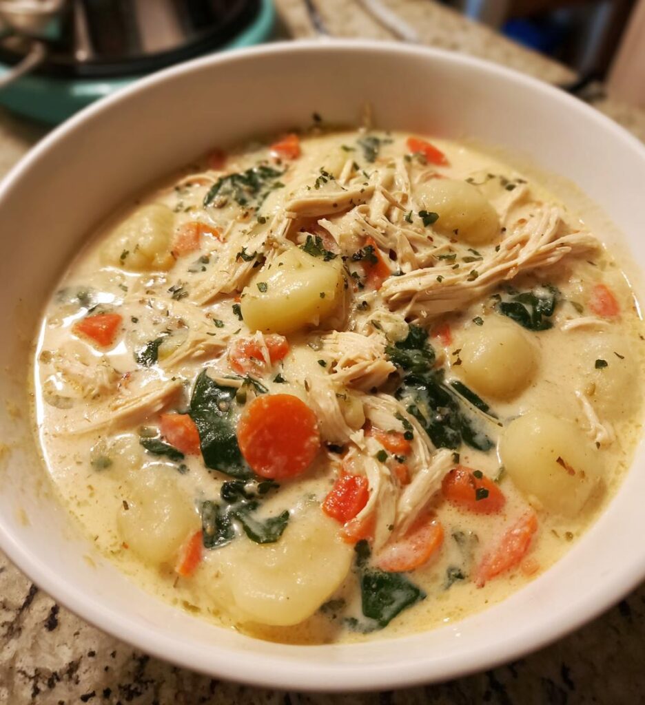 slow cooker chicken gnocchi soup recipe