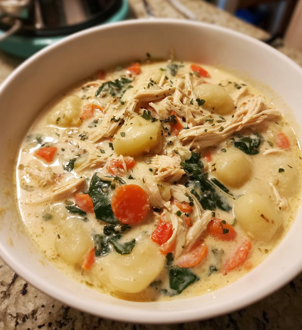 slow cooker chicken gnocchi soup recipe